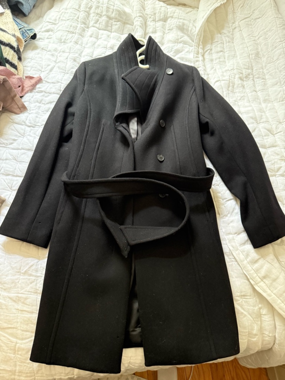 Babaton Black Tailored Double-Breasted Coat